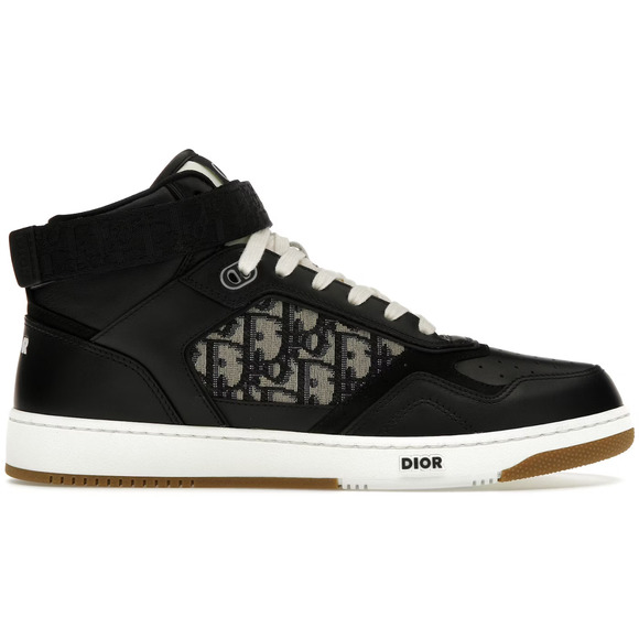 Dior Mens B27 Uptown Black Leather Oblique High Top Flat Trainer Sneakers 44 11 - Picture 3 of 12